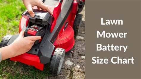 lawn tractor battery chart